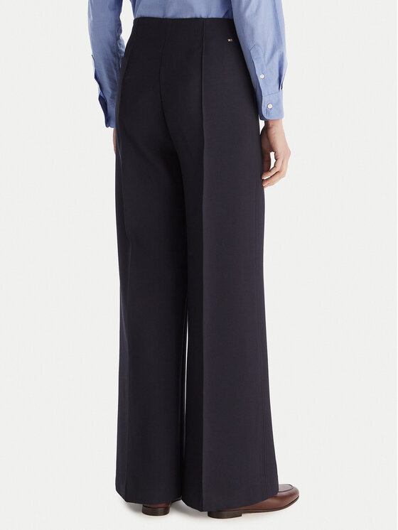 Tommy Hilfiger Tommy Hilfiger Palazzo kalhoty WW0WW48406 Tmavomodrá Wide Leg