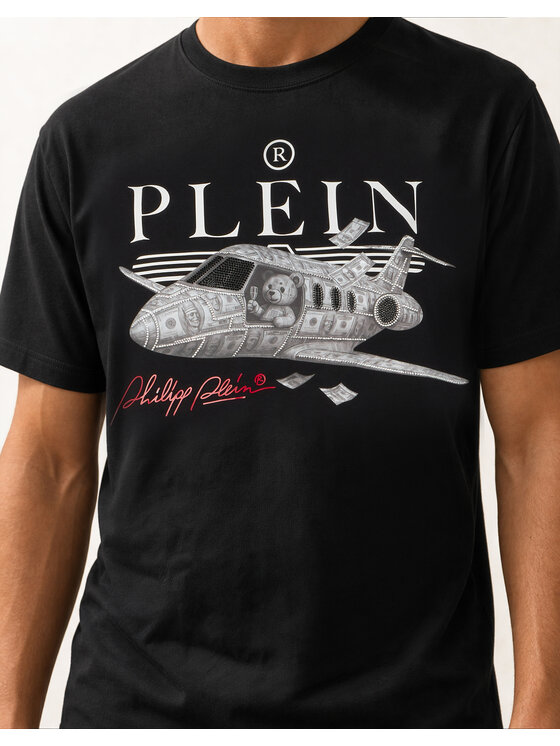 PHILIPP PLEIN PHILIPP PLEIN T-Shirt 31108 Czarny Regular Fit