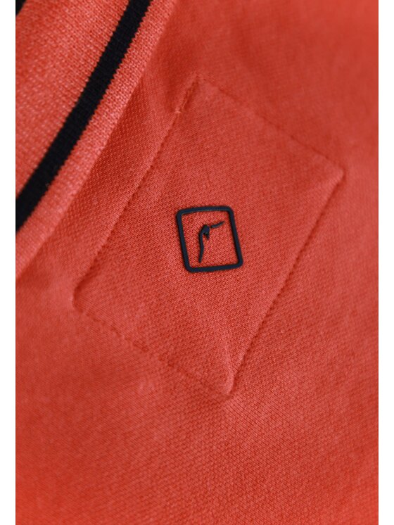Volcano Volcano Polo O-SALLY Pomarańczowy Regular Fit