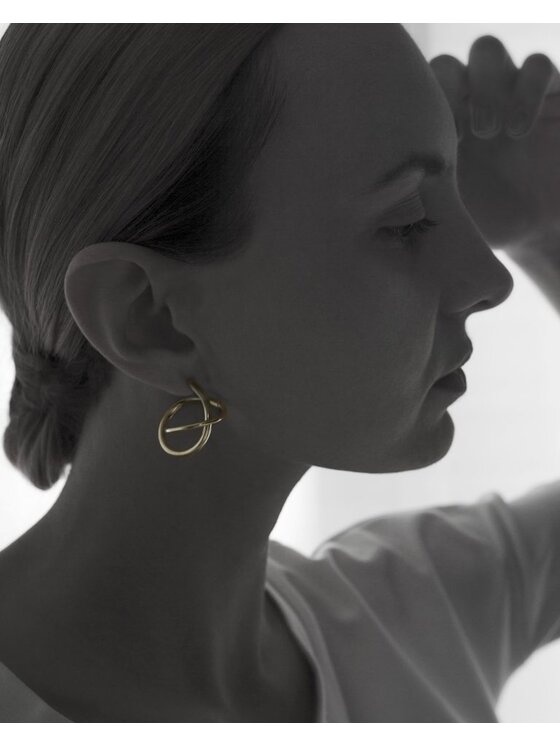 MAKSI.MIUK MAKSI.MIUK Kolczyki Ecliss Double Hoops Srebrny