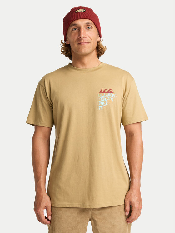 Billabong Billabong Póló Twin Fin EBYZT00362 Bézs Regular Fit