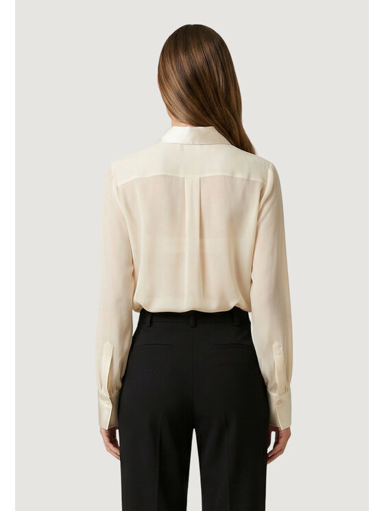 Artigli Artigli Camicia INSERTI DI RASO Bianco Egg Fit