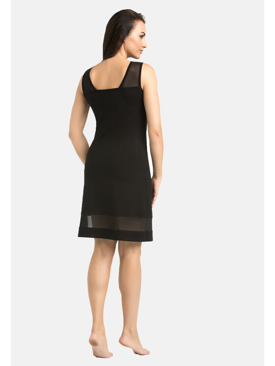 Teyli Teyli Koszula nocna 218 Czarny Regular Fit