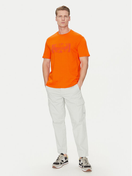 Napapijri Napapijri T-Shirt S-Vanni NP0A4IEA Pomarańczowy Regular Fit
