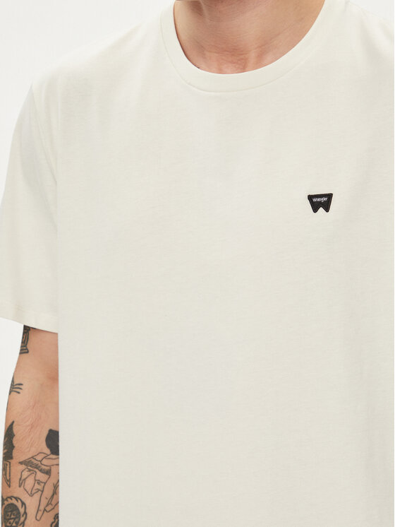 Wrangler Wrangler Тишърт Sign Off 112351234 Екрю Regular Fit
