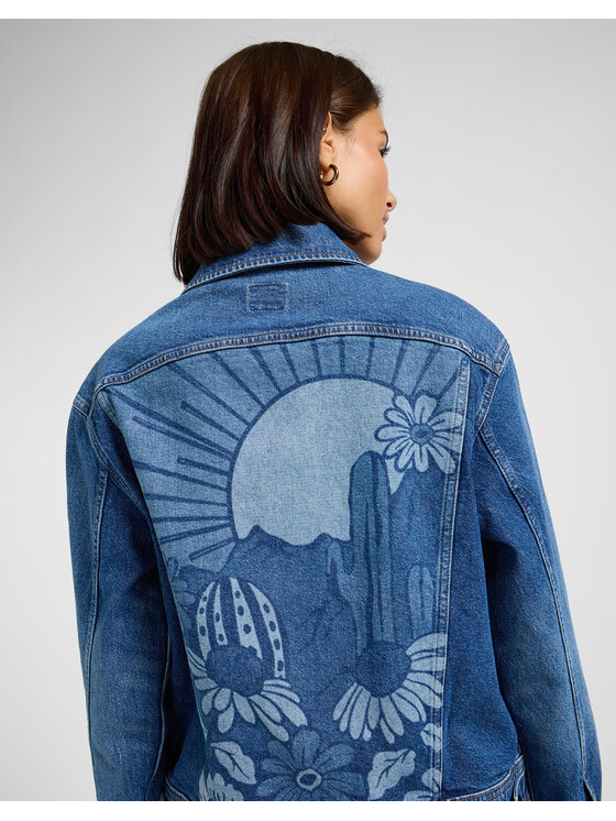Lee Lee Kurtka jeansowa LOOSE RIDER JACKET 112363482 Niebieski Loose Fit