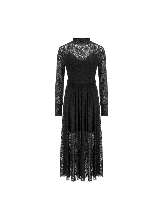 La Mania La Mania Sukienka codzienna MAHL Czarny Classic Fit