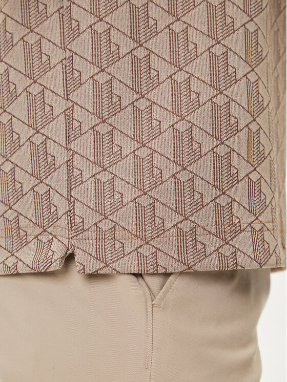 Lacoste Lacoste Polo marškinėliai DH1417 Smėlio Regular Fit