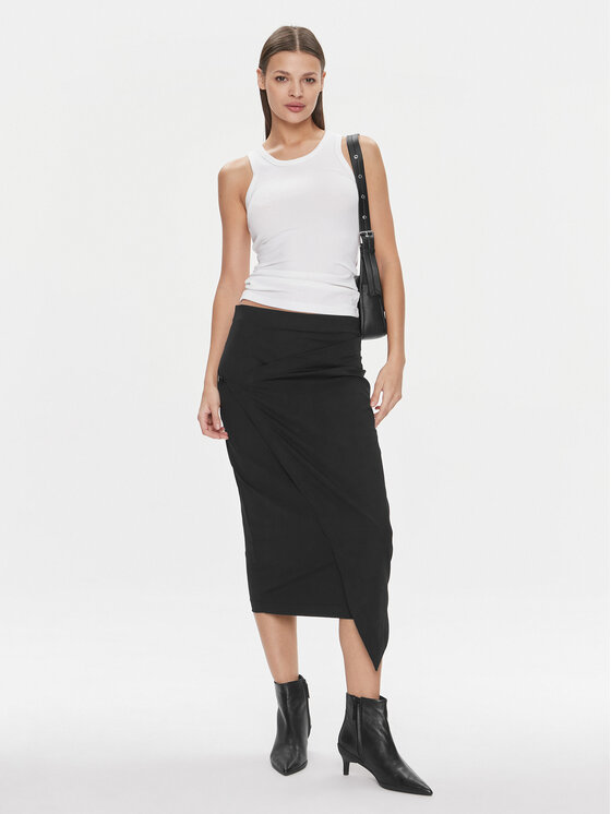 Calvin Klein Calvin Klein Τοπ Modal Rib Tank Top K20K206406 Λευκό Slim Fit