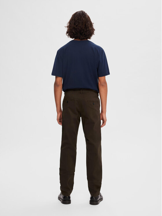 Selected Homme Selected Homme Chino nohavice 16087663 Hnedá Slim Fit