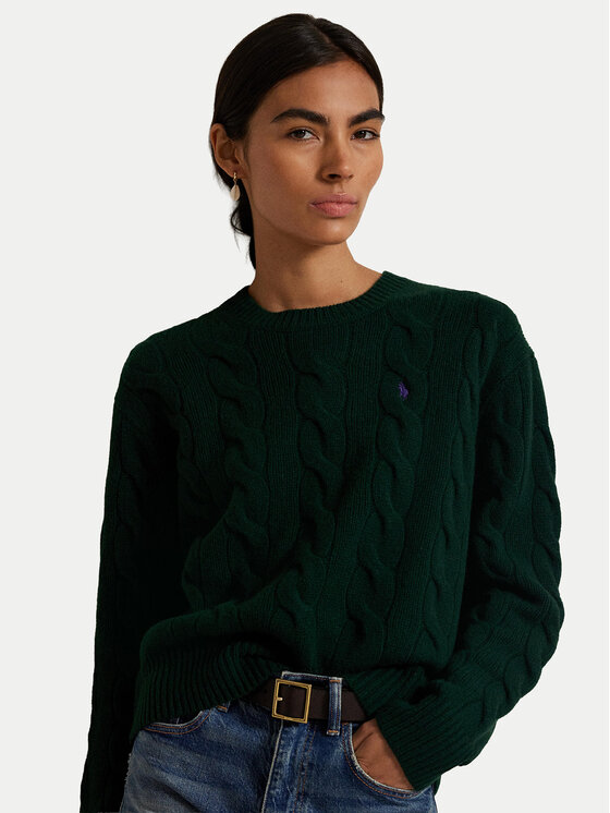 Polo Ralph Lauren Polo Ralph Lauren Sweater 211A91216008 Zöld Straight Fit