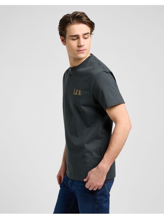 Lee Lee T-shirt RELAXED GRAPHIC TEE Grigio Relaxed Fit