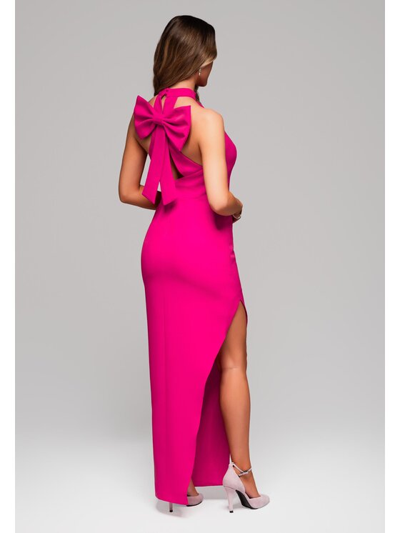 Ombre Ombre Sukienka wieczorowa LA-OM-DLR101 Różowy Regular Fit