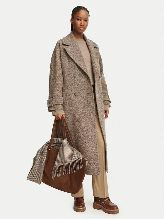 Weekend Max Mara Weekend Max Mara Vilnas mētelis Tema 2625016042 Brūns Regular Fit
