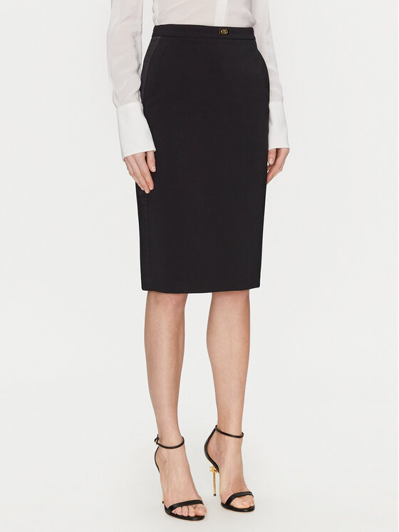 Elisabetta Franchi Elisabetta Franchi Ceruzaszoknya GO-099-51E2-V260 Fekete Regular Fit