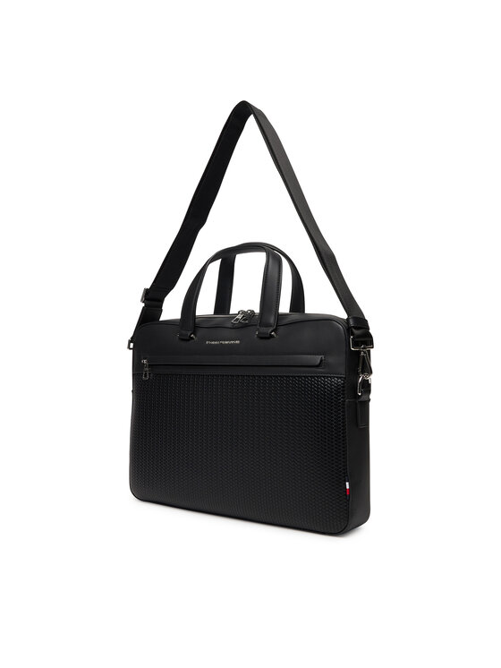 Tommy Hilfiger Tommy Hilfiger Torba za laptop Th Woven Computer Bag AM0AM13660 Crna