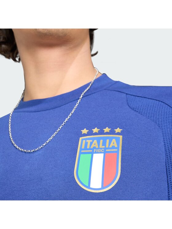 adidas adidas Bluza Italy Tiro Travel Crew Niebieski jasny Regular Fit