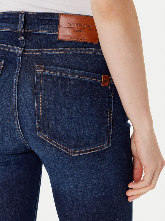 Weekend Max Mara Weekend Max Mara Jeans hlače Rapallo 2525186021 Mornarsko modra Straight Fit