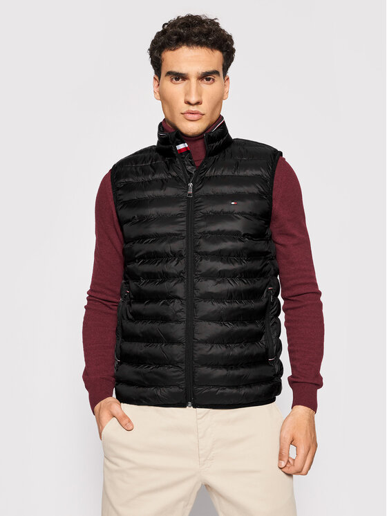 Tommy Hilfiger Tommy Hilfiger Αμάνικο Μπουφάν Core Circular MW0MW18762 Μαύρο Regular Fit