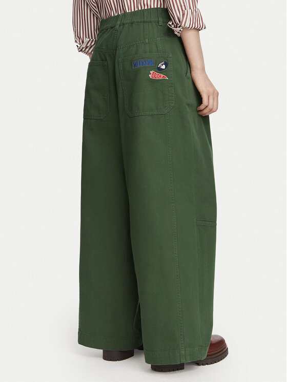 Weekend Max Mara Weekend Max Mara Riidest püksid Bacca 2625136111 Khakivärviline Relaxed Fit