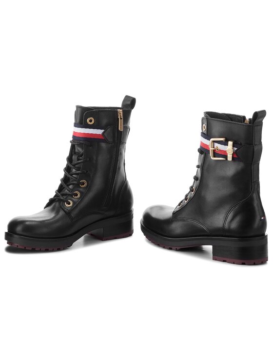 Tommy hilfiger corporate belt biker boots best sale