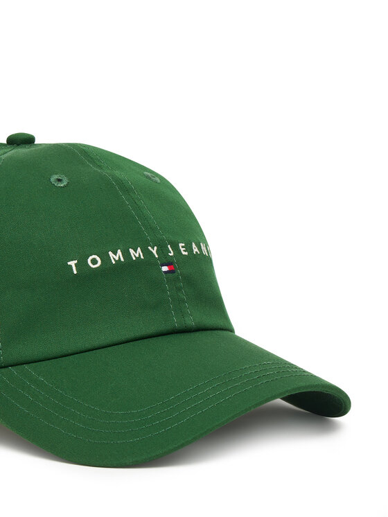 Tommy Jeans Tommy Jeans Kepurė su snapeliu Tjm Linear Logo Cap AM0AM12958 Žalia