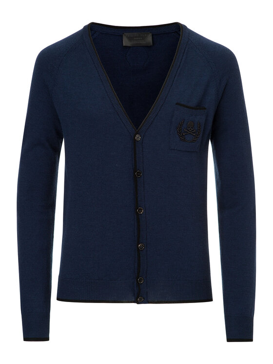 PHILIPP PLEIN PHILIPP PLEIN Kardigán 30780 Modrá Regular Fit
