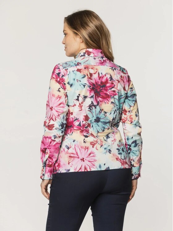 Willsoor Willsoor Koszula 61452 Różowy Slim Fit