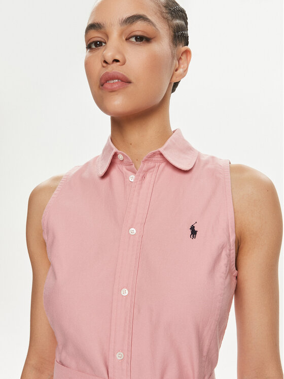 Polo Ralph Lauren Polo Ralph Lauren Rochie tip cămașă 211943505002 Roz Regular Fit