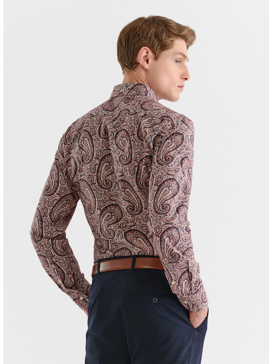 Pako Lorente Pako Lorente Koszula P23WN-1X-007 Bordowy Slim Fit