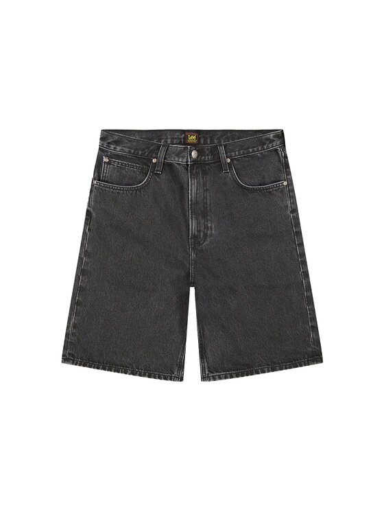 Lee Lee Szorty jeansowe 112376376 Czarny Relaxed Fit