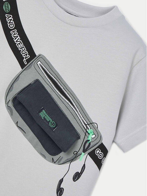 Mayoral Mayoral Тишърт 3036 Сив Regular Fit