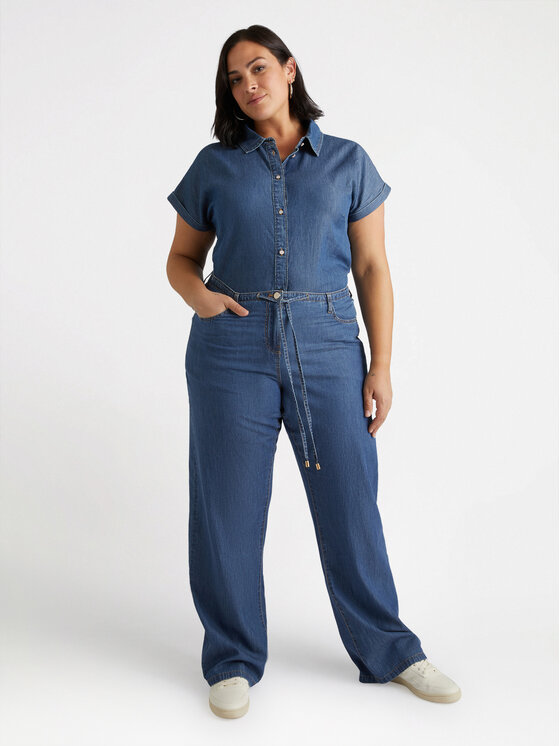 Fiorella Rubino Fiorella Rubino Jeansy P584T004839N024 Niebieski Over Fit