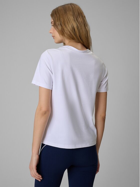 4F 4F T-Shirt 4FRMM00TTSHF3617-10S Λευκό Regular Fit