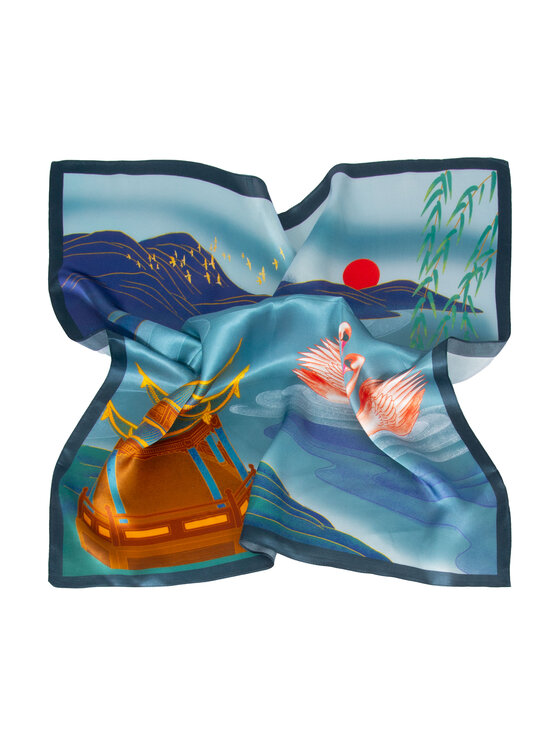 ALLORA BE UNIQUE ALLORA BE UNIQUE Foulard 100% silk Blu