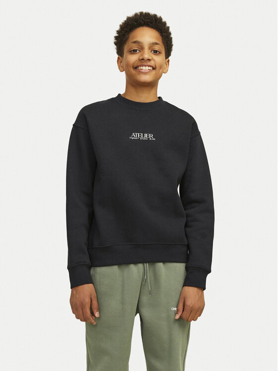 Jack&Jones Junior Jack&Jones Junior Majica dugih rukava Brooklyn Graphic 12263290 Crna Relaxed Fit