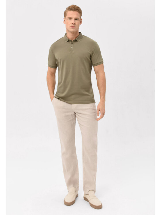 Volcano Volcano Polo O-VOLVI Zielony Regular Fit