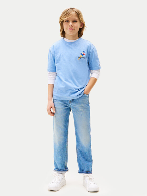 Tommy Hilfiger Tommy Hilfiger Jeansy Skater KB0KB10020 Niebieski Straight Fit