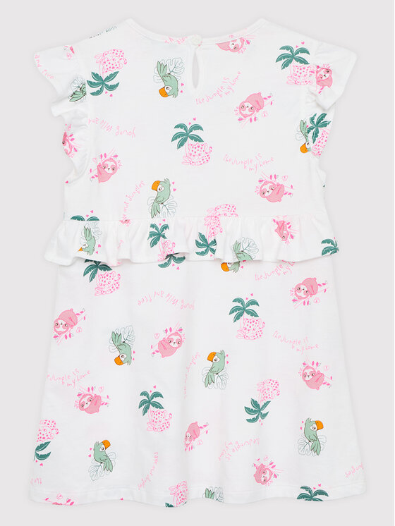 United Colors Of Benetton United Colors Of Benetton Letní šaty 3HD3GV005 Bílá Regular Fit