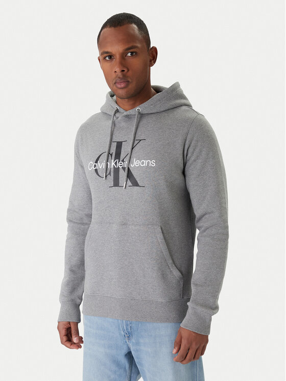 Calvin Klein Jeans Calvin Klein Jeans Džemperis ar kapuci J30J320934 Pelēks Regular Fit