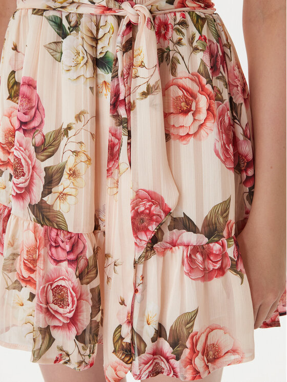 Guess Guess Koktel haljina W6GKAE W2555 Bež Regular Fit