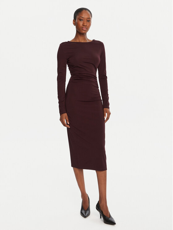 KAOS KAOS Coctailkleid Abiti RI1MA002 4005 Dunkelrot Slim Fit