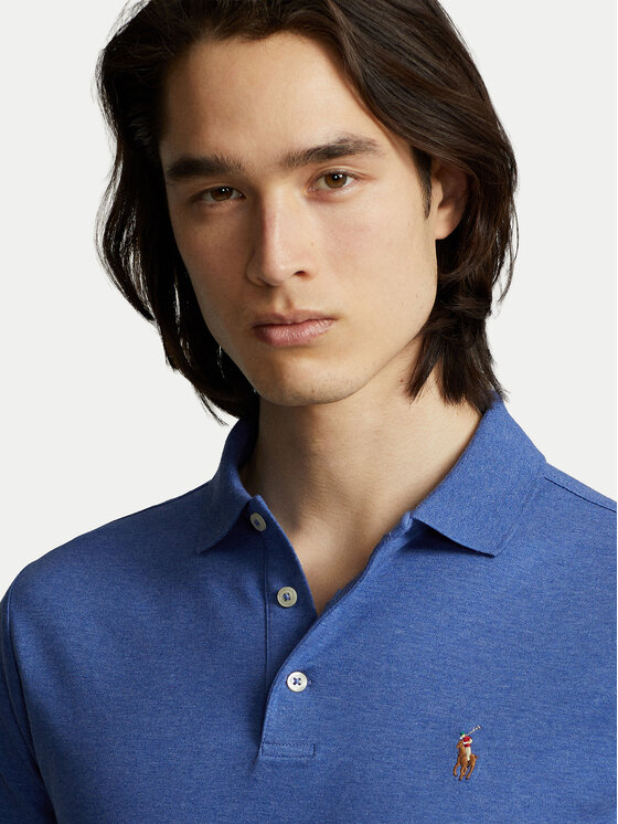 Polo Ralph Lauren Polo Ralph Lauren Poloshirt 710713130008 Blau Custom Slim Fit