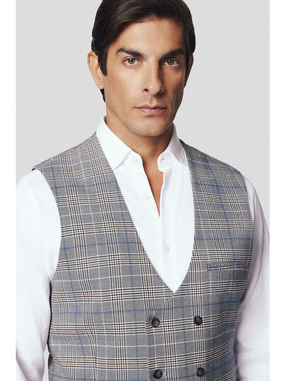 Lancerto Lancerto Kamizelka Pistoia KA131224000015 Szary Slim Fit