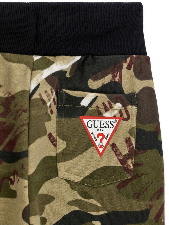 Guess Guess Pantaloni trening N6BB01 K6118 Verde Regular Fit