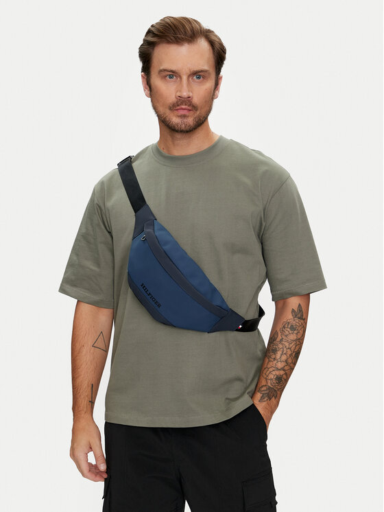 Tommy Hilfiger Tommy Hilfiger Ledvinka Monotype Pu Bumbag AM0AM12603 Tmavomodrá