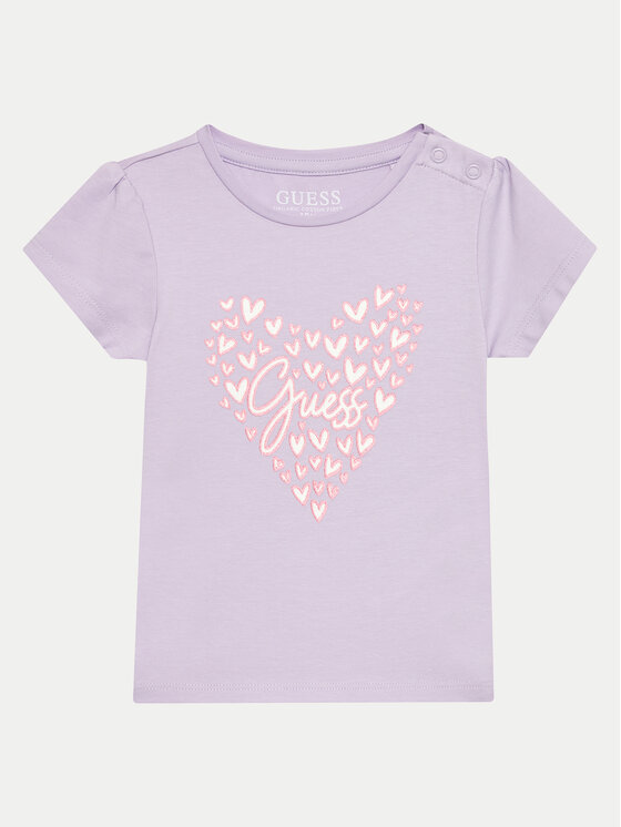 Guess Guess Тишърт A4GI01 K6YW4 Виолетов Regular Fit