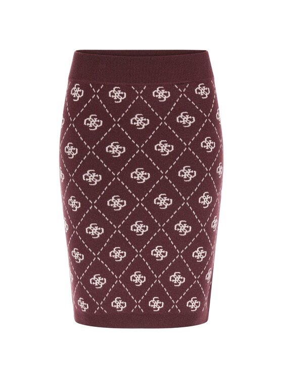Guess Guess Spódnica mini 167473 Bordowy Classic Fit