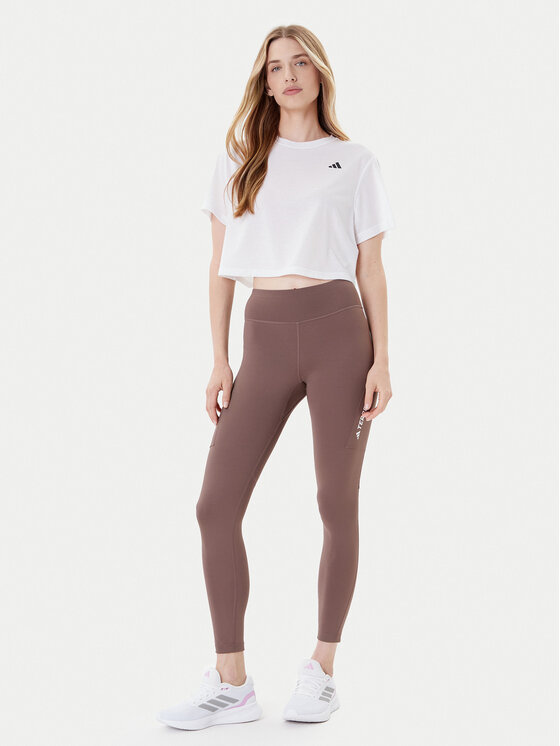 adidas adidas Legginsy Terrex Multi JM0422 Brązowy Slim Fit