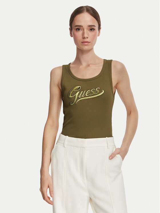 Guess топ W6YP30 K4380 Каки Slim Fit